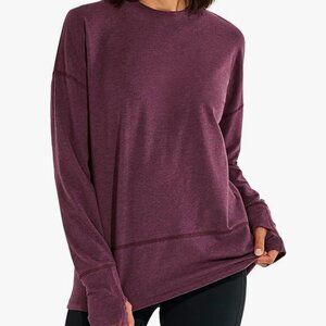 Coolibar UPF 50+ Women's LumaLeo Relaxed T-Shirt Maroon/Burgundy
